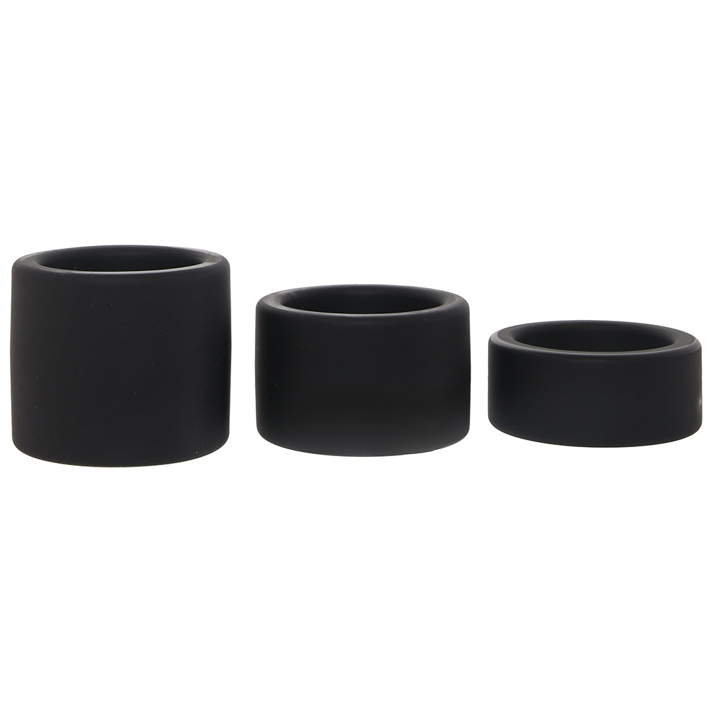 LEVELZ 3 Piece Silicone Ball Strap Set Cock Rings