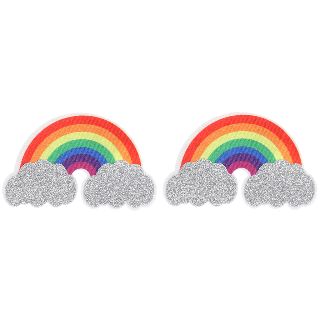 Pride Glitter Rainbows & Hearts Nipple Pasties Lingerie > Accessories