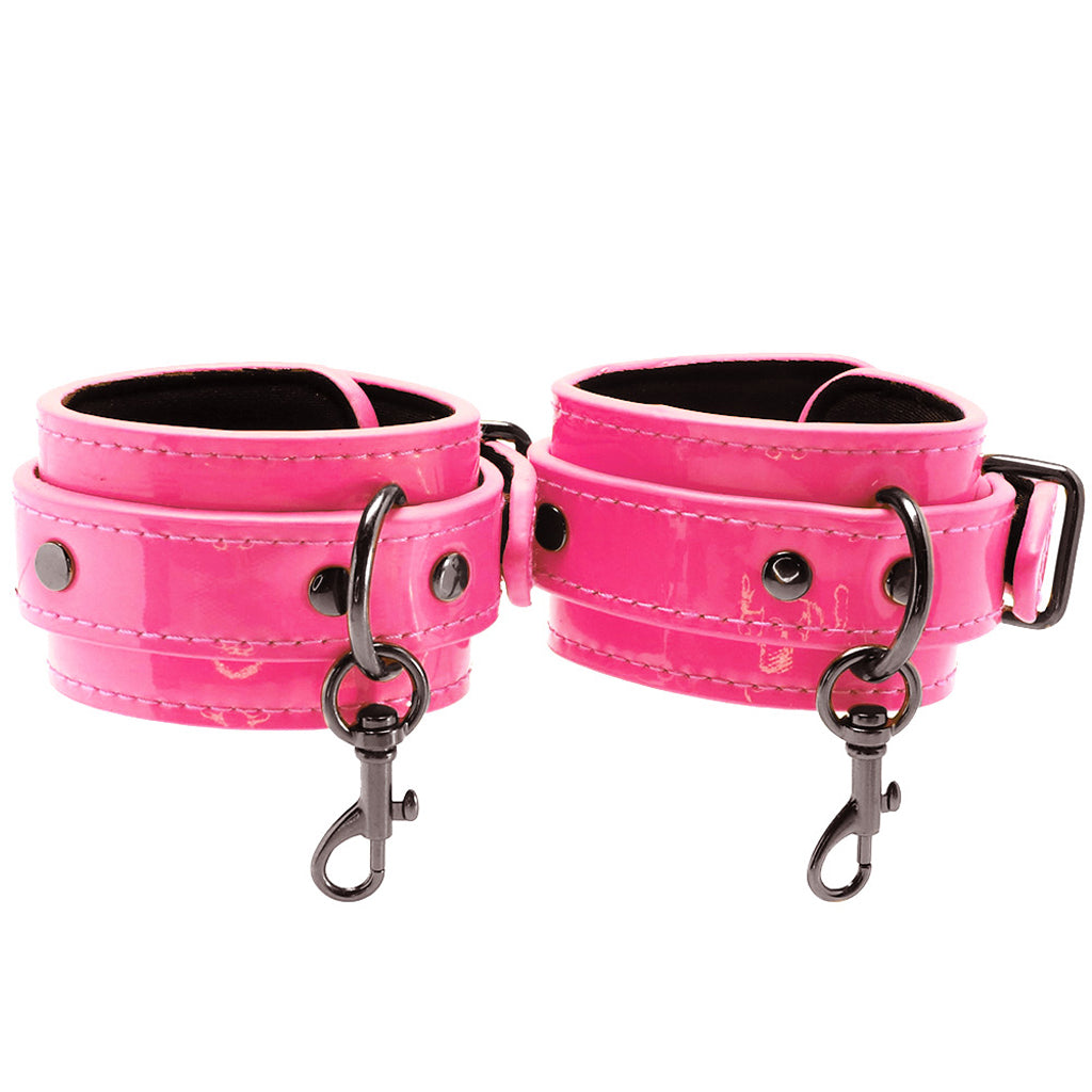 Electra Play Things Ankle Cuffs in Neon Pink Bondage and Fetish > Wrist and Ankle Cuffs