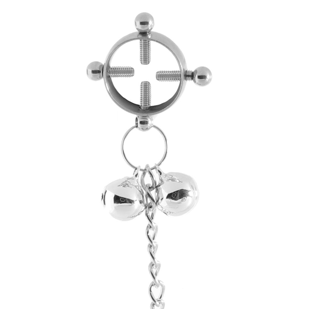 Nipple Grips 4-Point Nipple Press with Bells Bondage and Fetish > Nipple Stimulators & Clamps