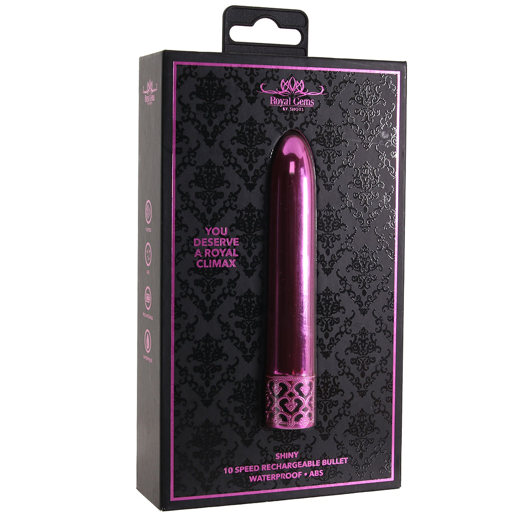 Royal Gems Shiny Bullet Vibe in Pink Vibrators > Bullet and Egg Vibrators