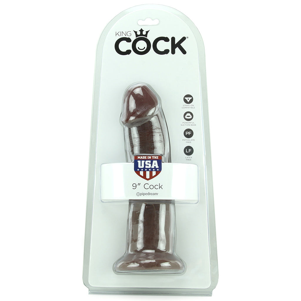King Cock 9 Inch Dildo in Brown Dildo Sex Toys > Realistic Dildos
