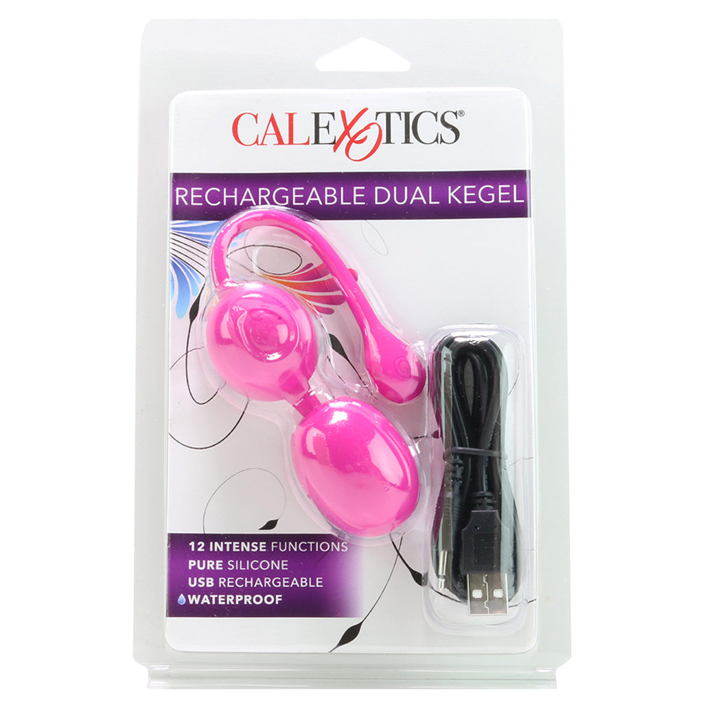 Dual Rechargeable Silicone Kegel Balls in Pink Kegel, Ben Wa and Pelvic Health Tools