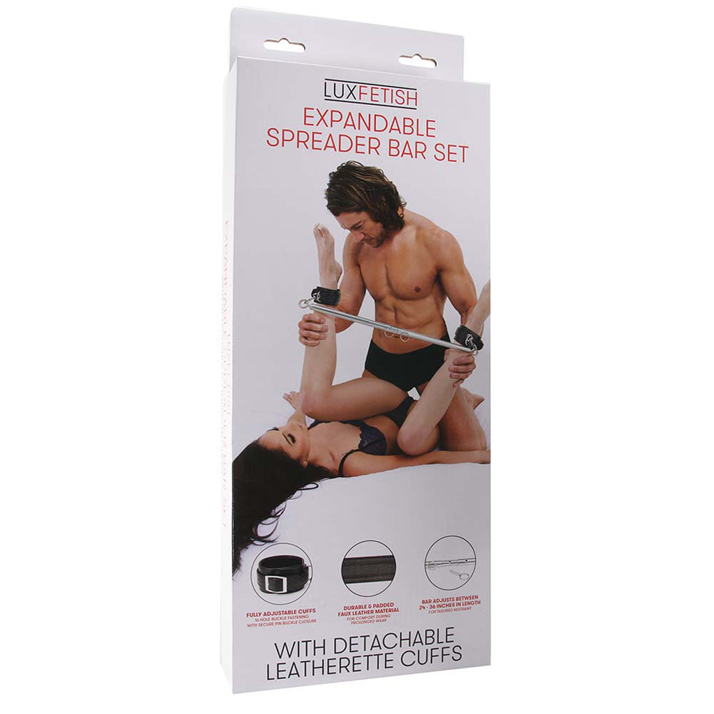 Expandable Spreader Bar Cuff Set Bondage and Fetish > Wrist and Ankle Cuffs