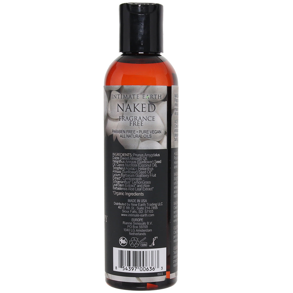 Naked Massage Oil 4oz/120ml in Fragrance Free Sensual Love > Massage