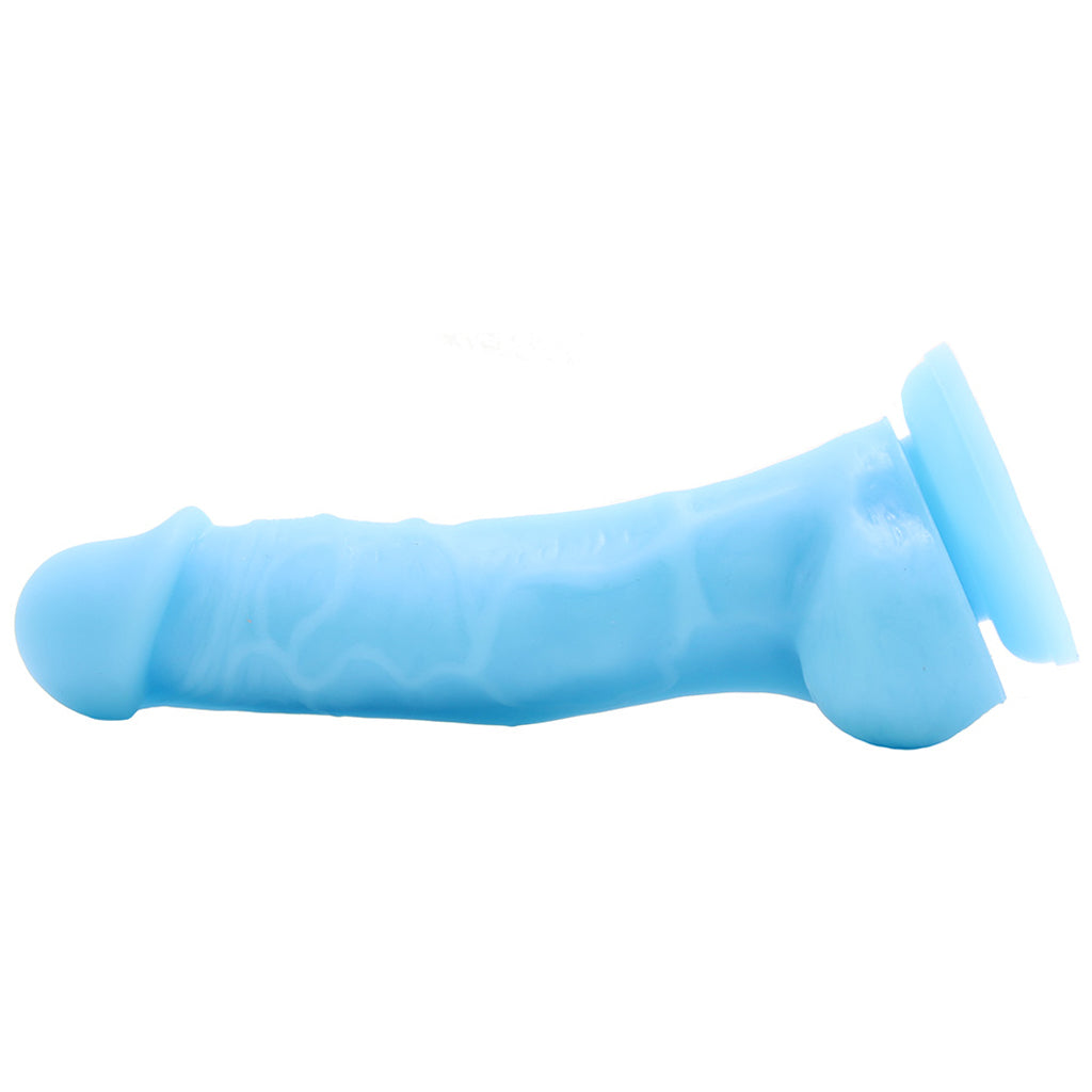 Firefly 5 Inch Pleasures Glowing Silicone Dildo in Blue Dildo Sex Toys > Realistic Dildos