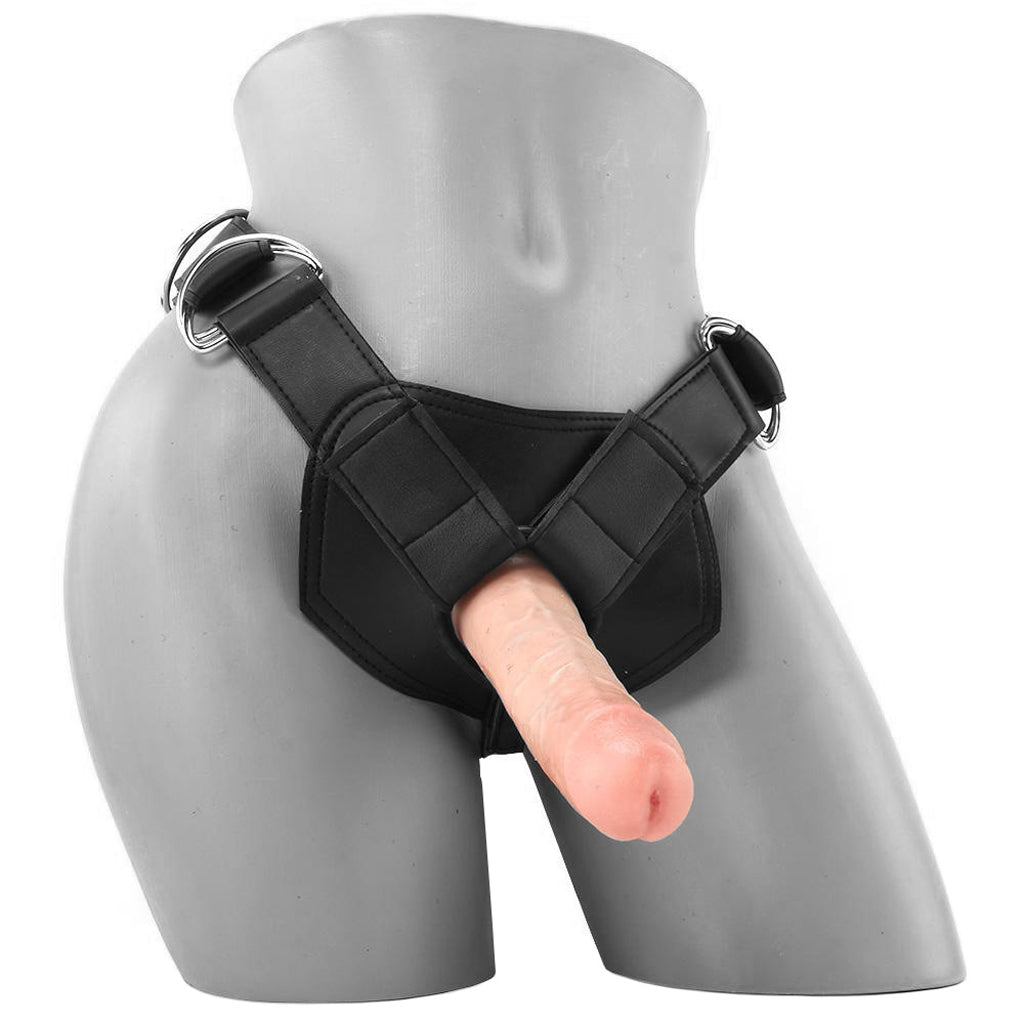 King Cock Strap-On Harness with 6 Inch Cock in Flesh Dildo Sex Toys > Strap-On and Harnesses