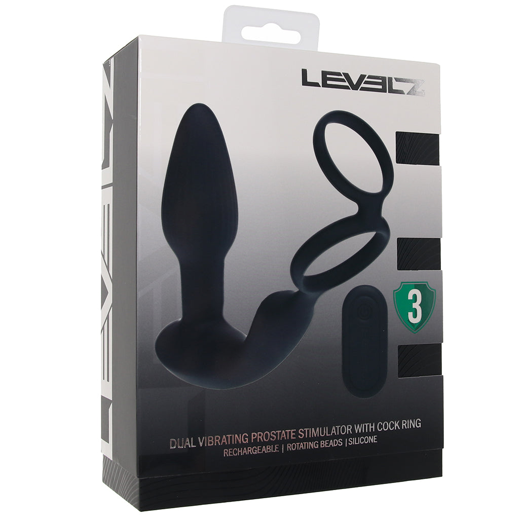 LEVELZ Dual Vibrating Ring and Rotating Plug