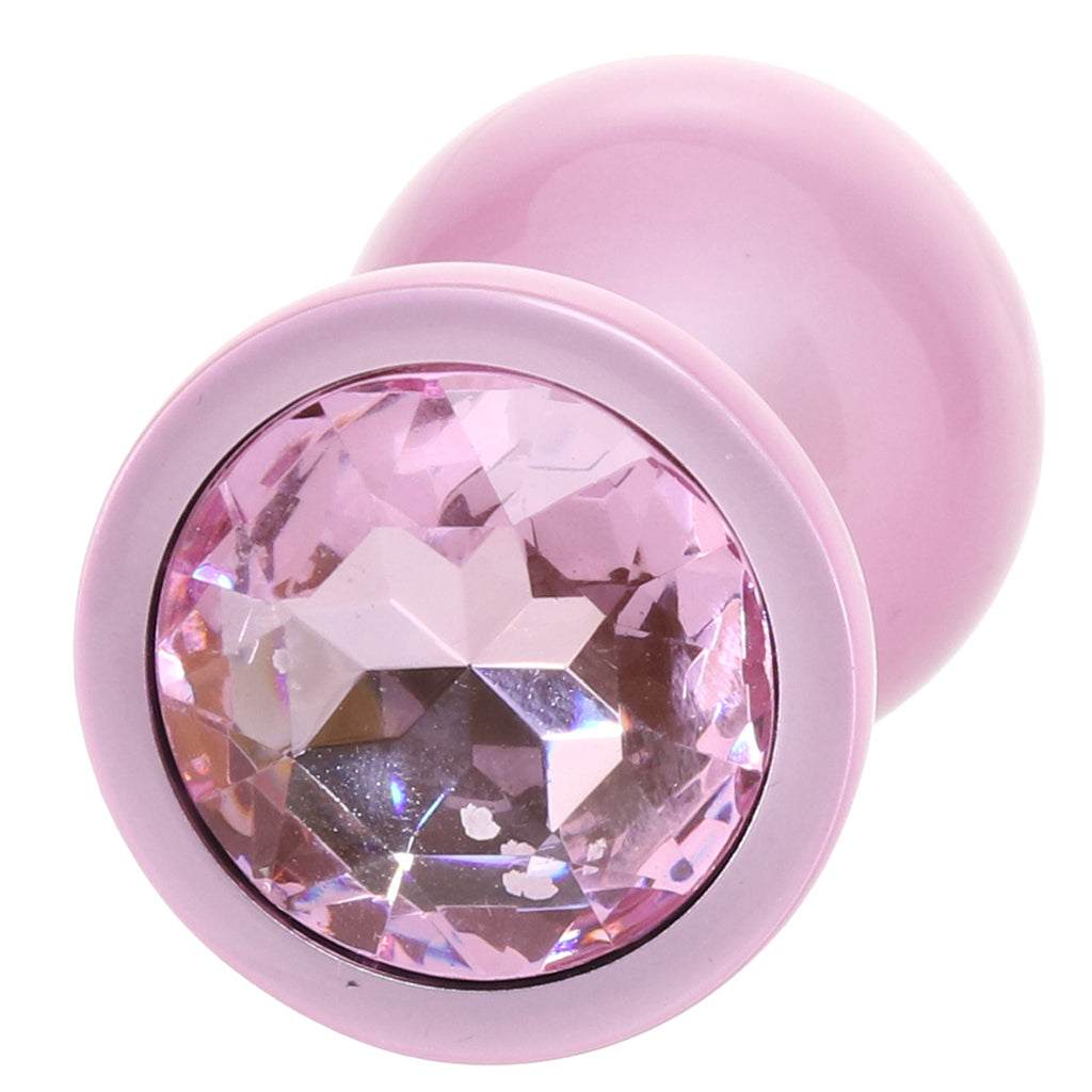 Rear Assets Pink Metal Butt Plug in Medium Anal Sex Toys > Butt Plugs