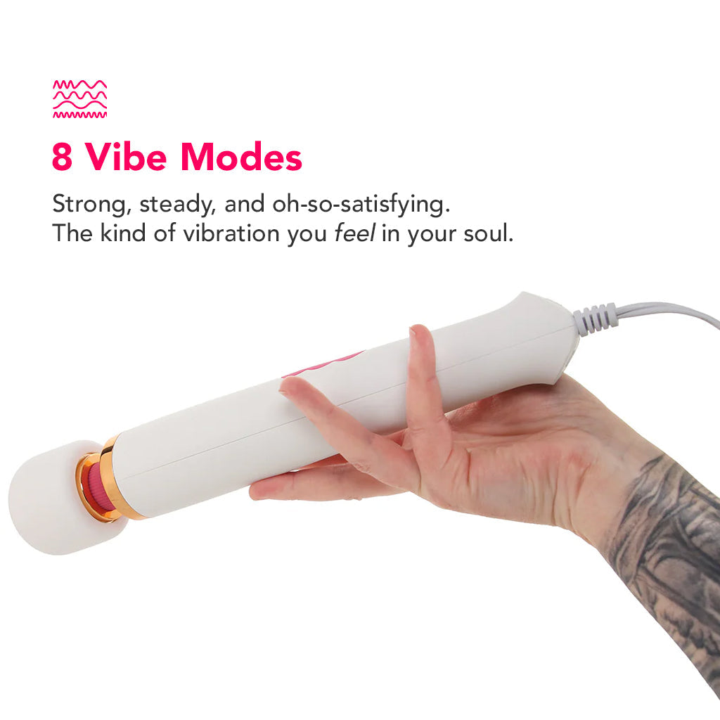 PinkCherry Premium Powered Wand in White Vibrators > Wands