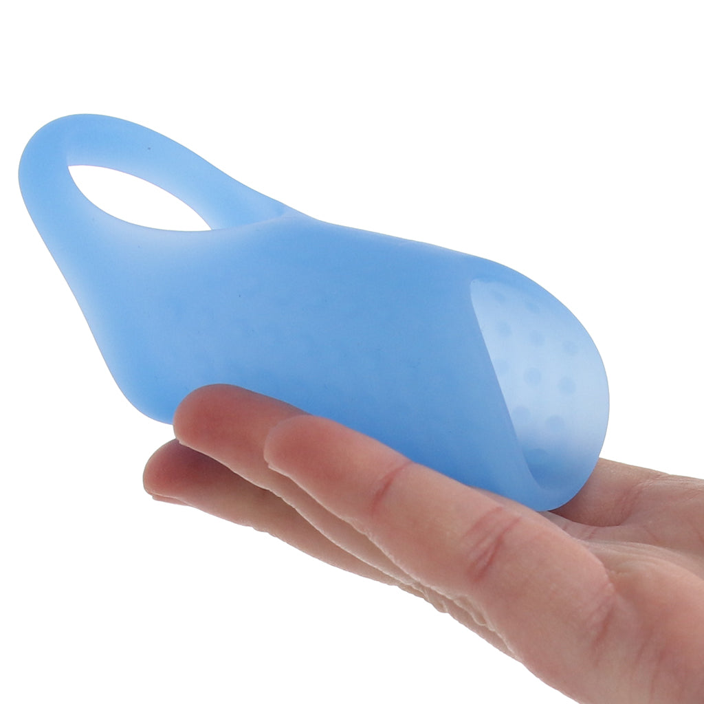 Basic Essentials Stimulation Enhancer Sleeve in Blue Male Enhancement > Extenders and Sleeves