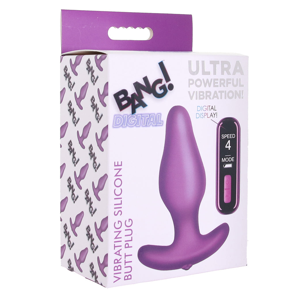 Bang! Vibrating Butt Plug with Digital Remote Anal Sex Toys > Butt Plugs