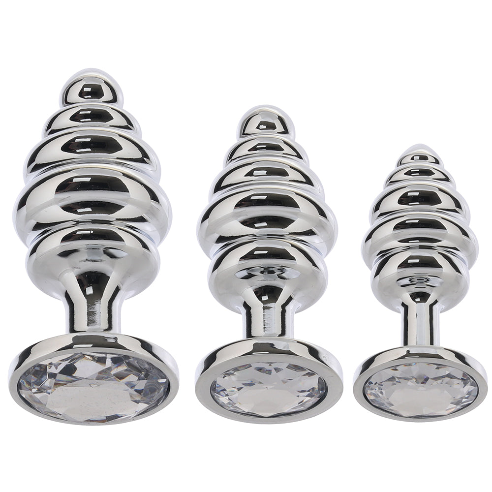Gemsations Ripple Bling Bling Aluminum Anal Training Kit Anal Sex Toys > Butt Plugs