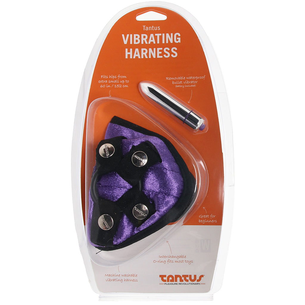 Velvet Vibrating Bullet Harness in Purple Dildo Sex Toys > Strap-On and Harnesses