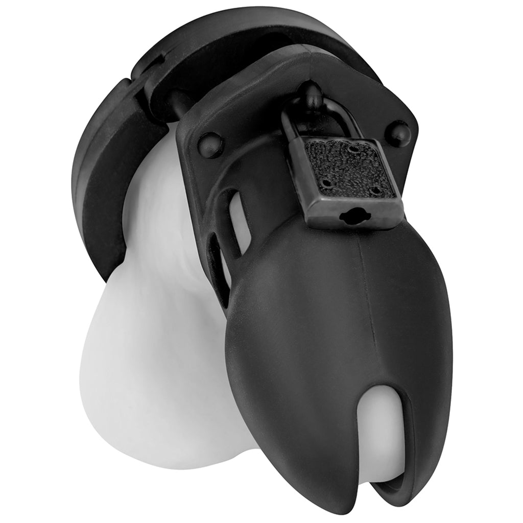 Blue Line Silicone Chastity Cage in Black Bondage and Fetish > Cock and Ball Devices