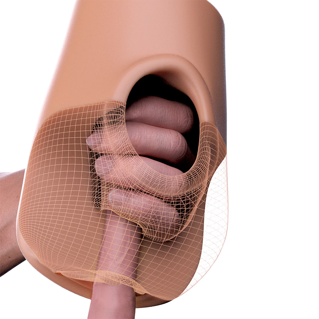 PDX Pussy Pounder Squeeze Stroker in Brown Male Masturbators > Pocket Strokers