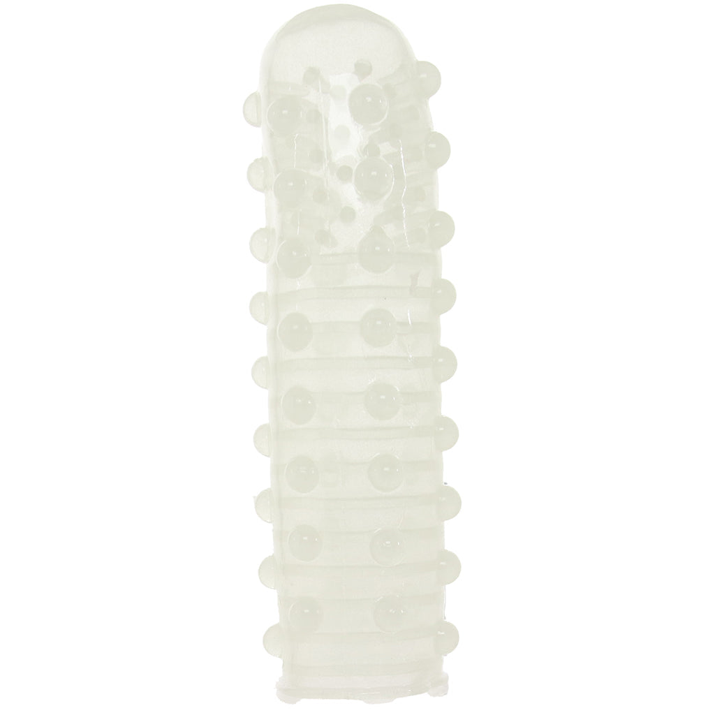 Textured Reversable Pleasure Sleeve in Glow-In-The-Dark Male Enhancement > Extenders and Sleeves