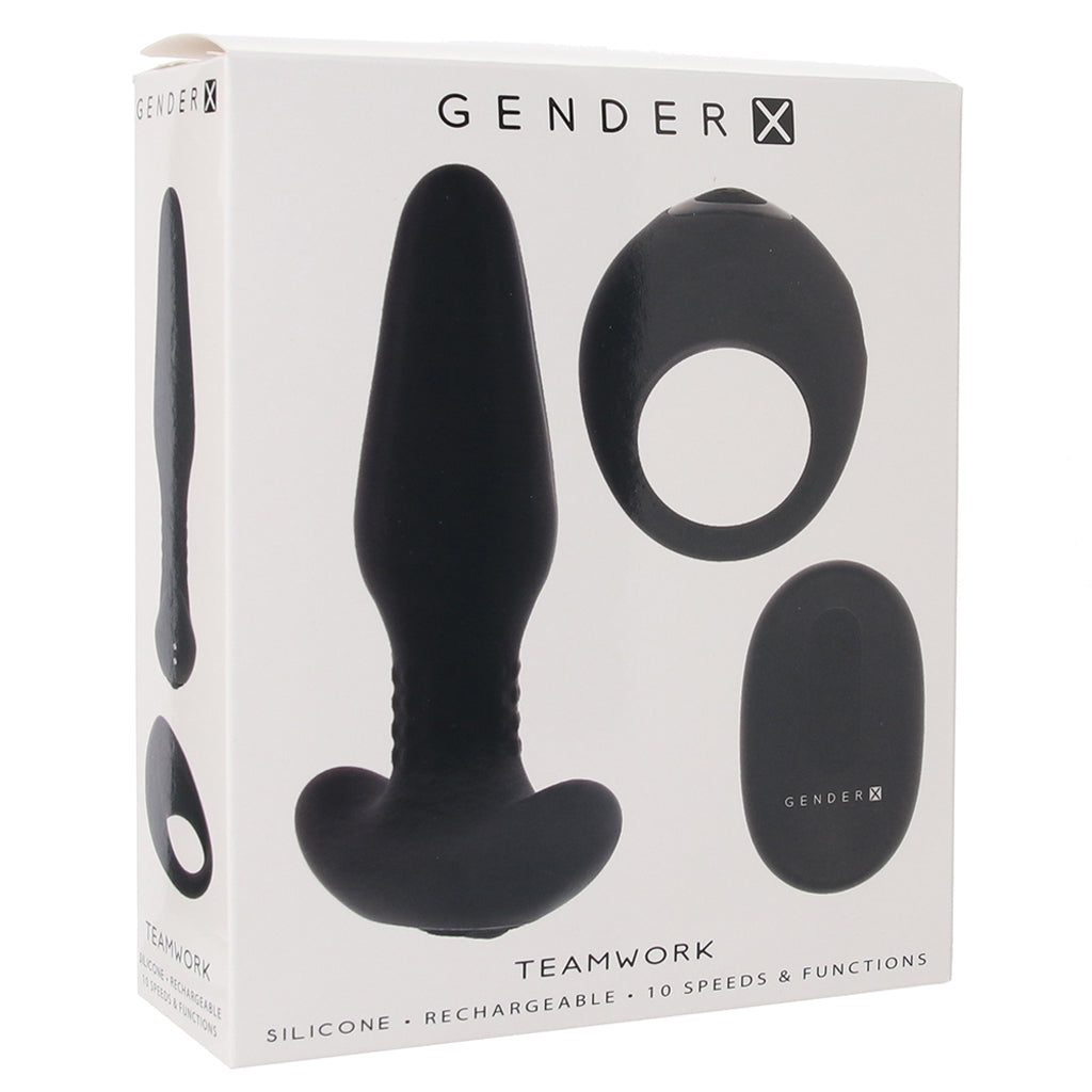 Gender X Teamwork Remote Plug and Ring Kit Anal Sex Toys > Butt Plugs