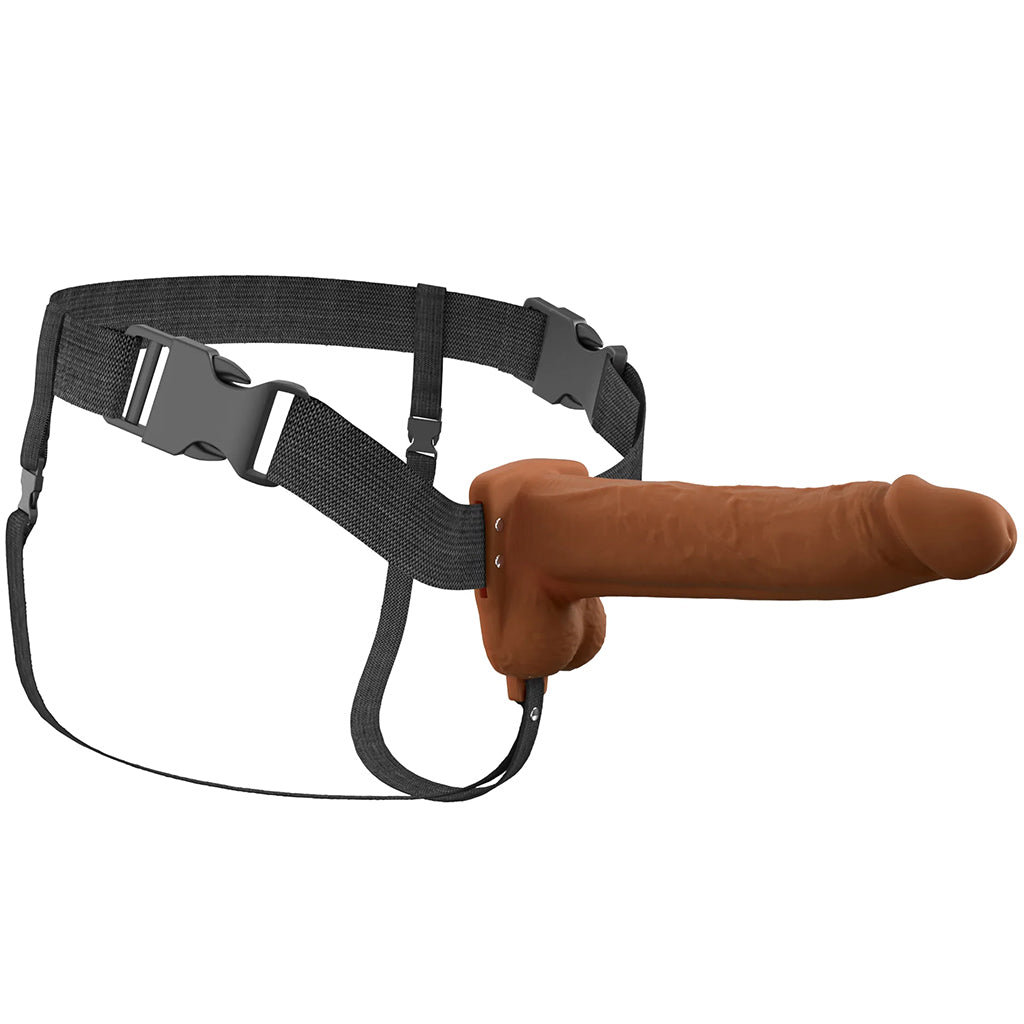 Fantasy X-tensions 8 Inch Hollow Strap-On Vibe in Brown Male Enhancement > Extenders and Sleeves