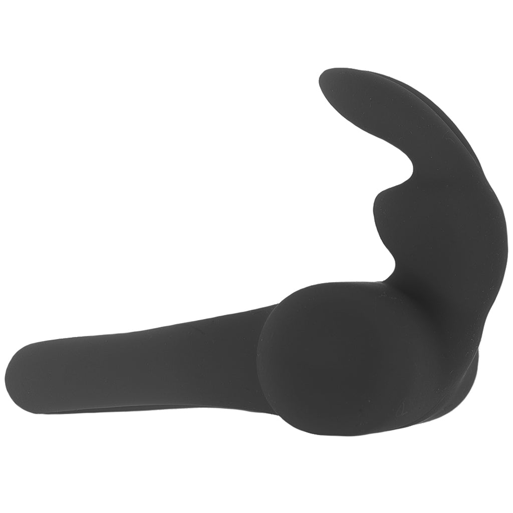 Frisky Bunny Vibrating Ring in Black Pearl Cock Rings