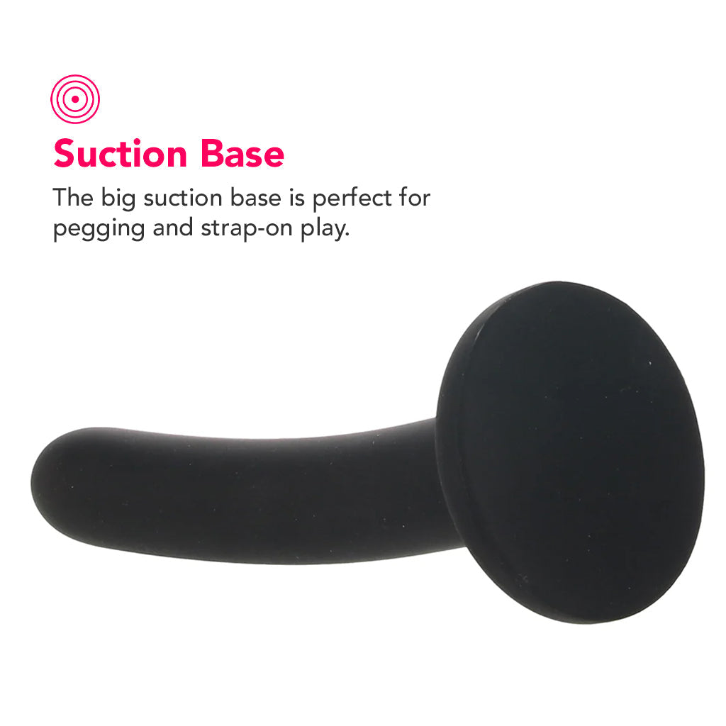 PinkCherry Premium 6 Inch Black Silicone Slim Anal Dildo Dildo Sex Toys > Anal Dildos