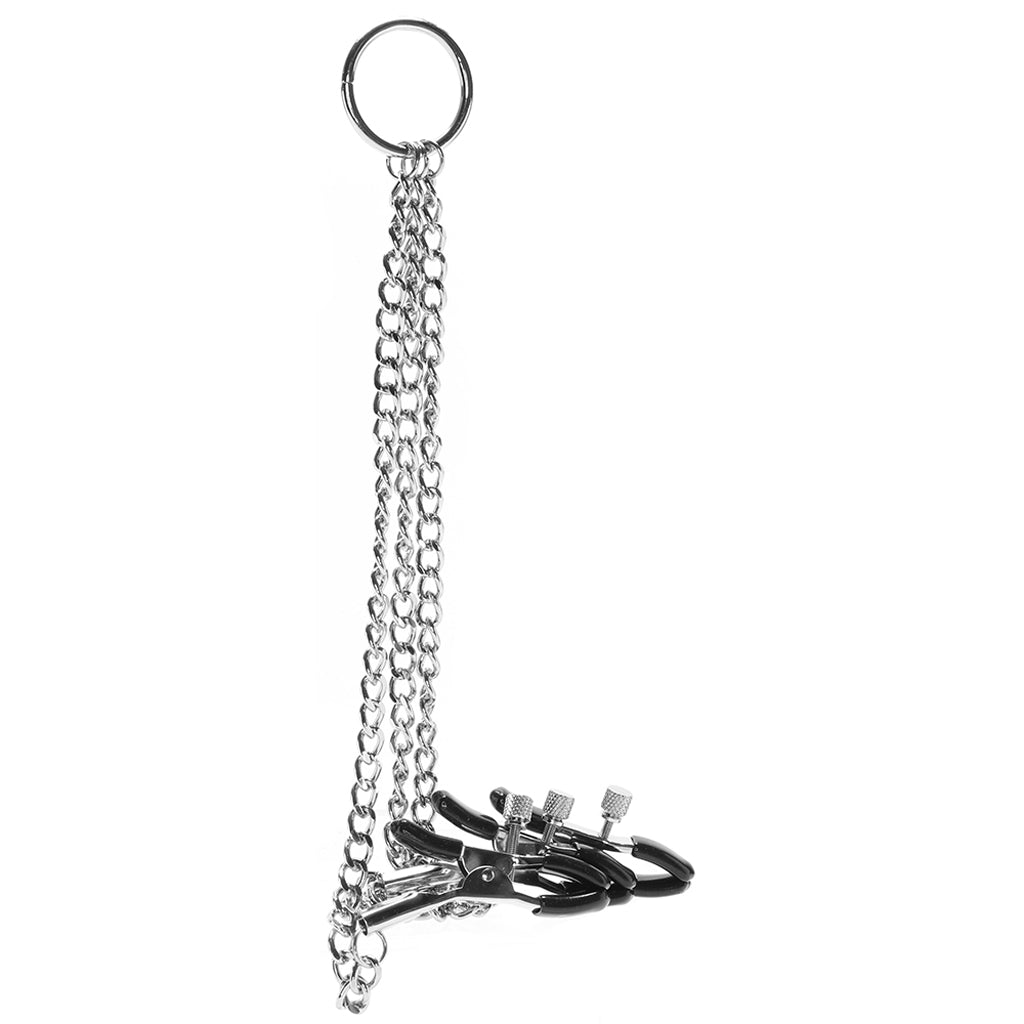 Adjustable Nipple to Clit Clamps Bondage and Fetish > Nipple Stimulators & Clamps