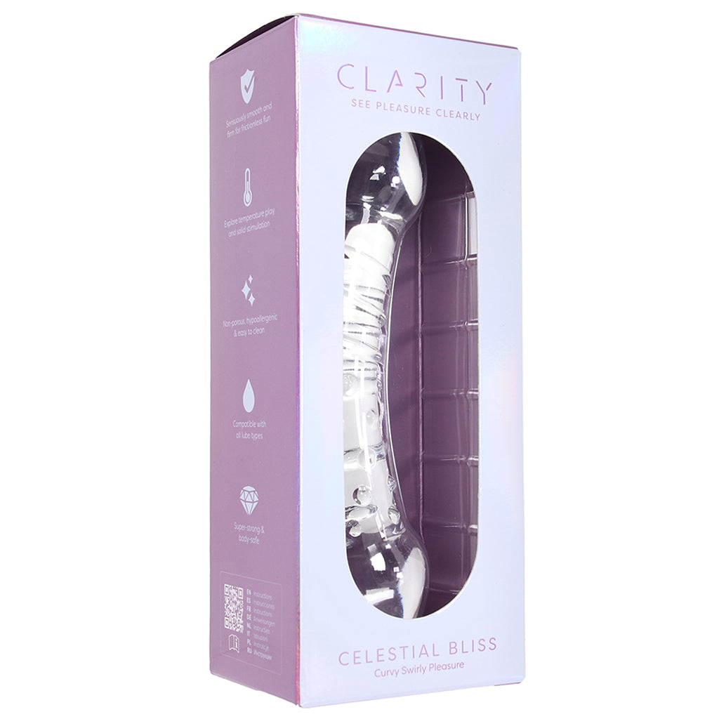 Clarity Celestial Bliss Swirly Glass Dildo Dildo Sex Toys > G-Spot Dildos