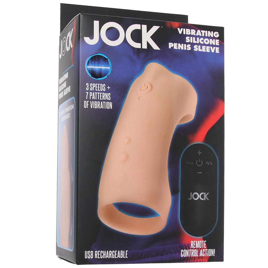 Jock Vibrating Silicone Penis Sleeve in Light Male Enhancement > Extenders and Sleeves