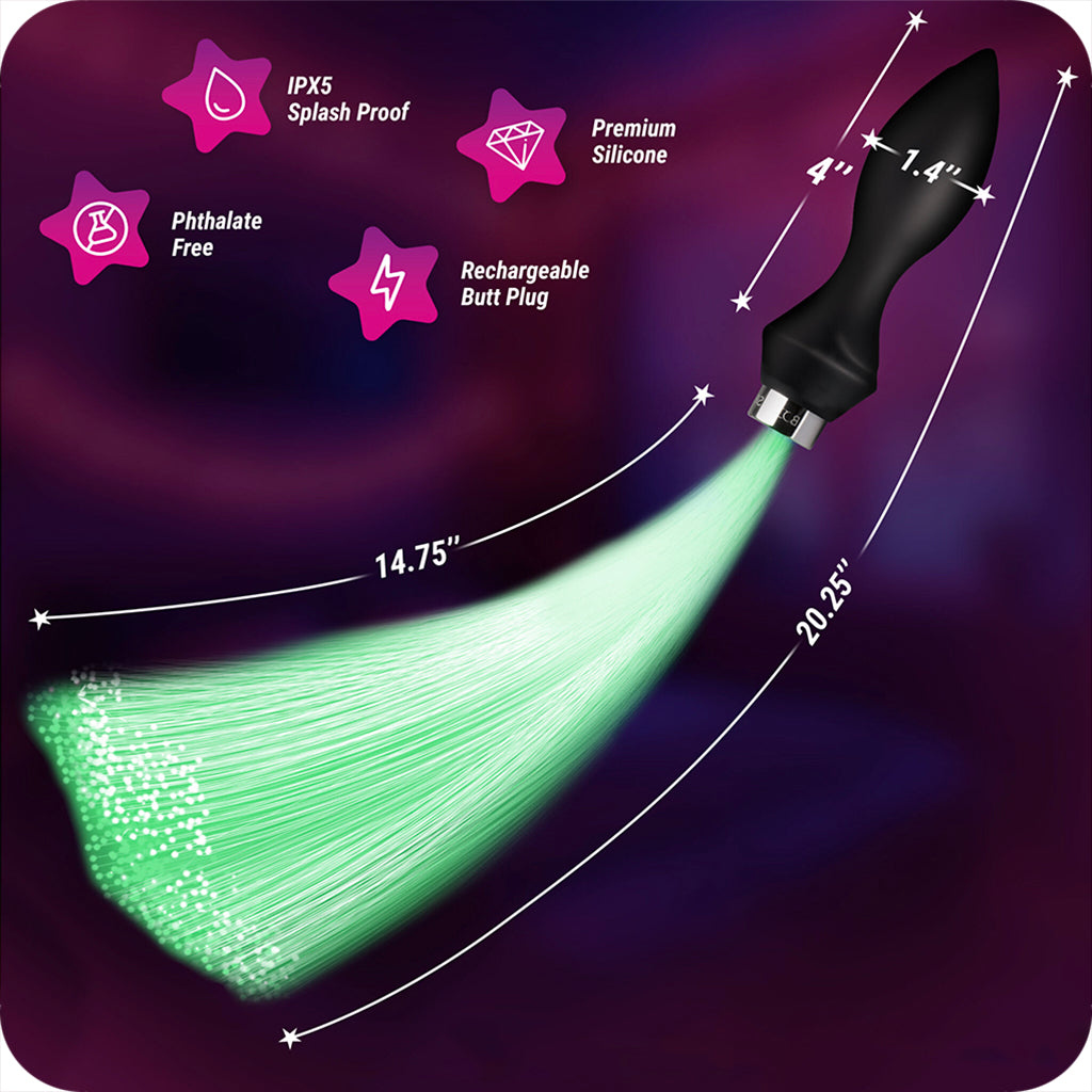 Booty Sparks Fiber Optic Vibrating Butt Plug Anal Sex Toys > Butt Plugs
