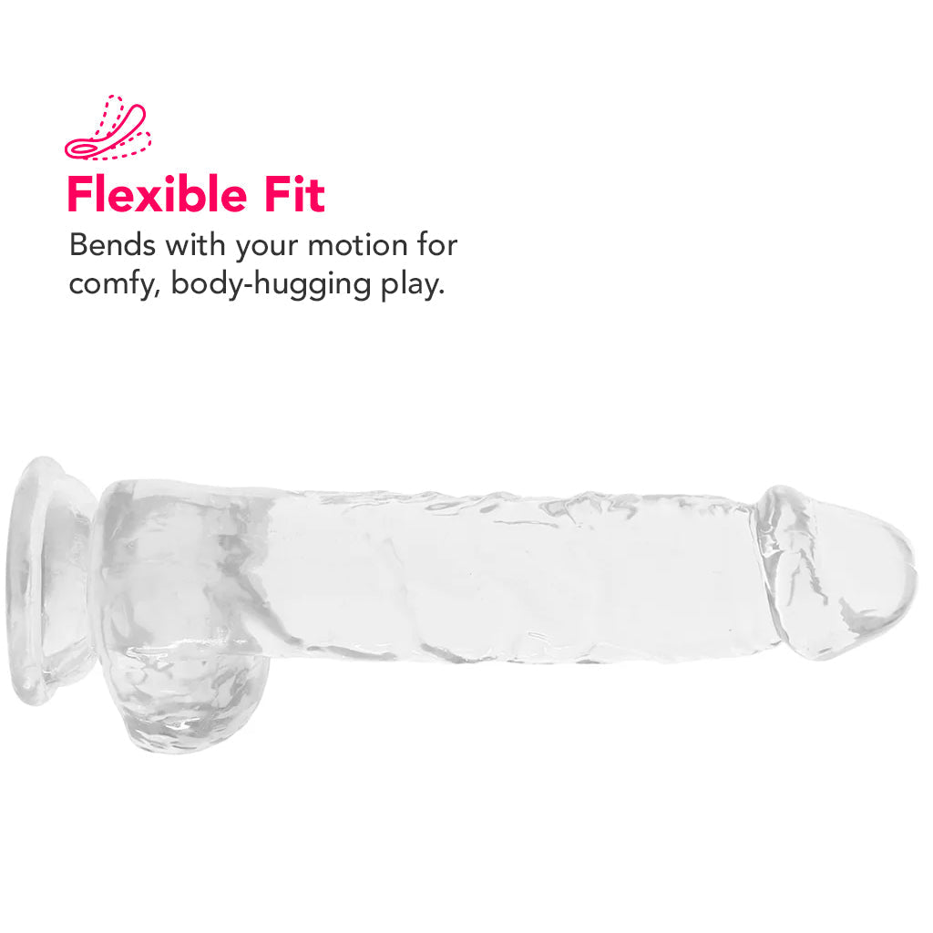 Naturally Yours 6 Inch Crystalline Dildo in Clear Dildo Sex Toys > Realistic Dildos