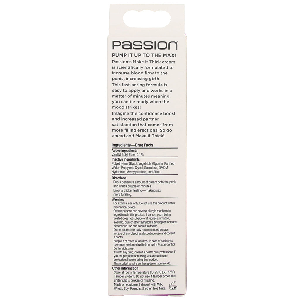 Passion Make It Thick Thickening Cream in 1.5oz/44ml Lubes and Lotions > Sexual Stimulants
