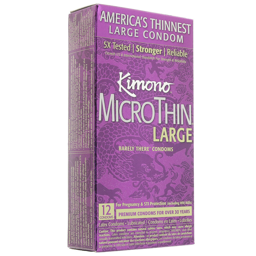 Kimono MicroThin Plus Large Condoms in 12 Pack Condoms
