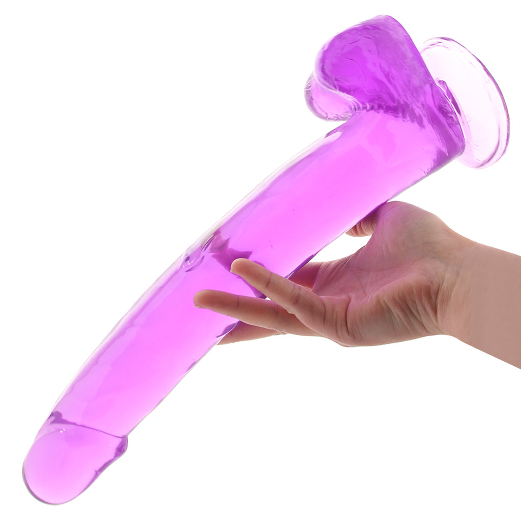 Size Queen 12 Inch Jelly Dildo in Purple Dildo Sex Toys > Realistic Dildos