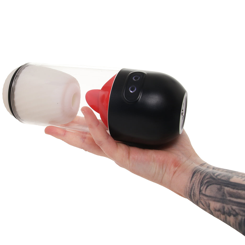 Delite Realistic Masturbator with Tongue Action Male Masturbators > Self-Contained Strokers