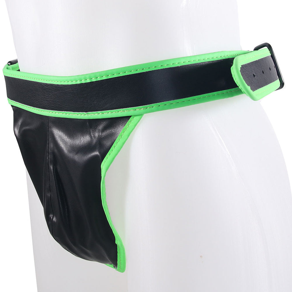 Ouch! Glow In The Dark Side Buckle Jock Strap /XL Bondage and Fetish > Men's Bondage Wear