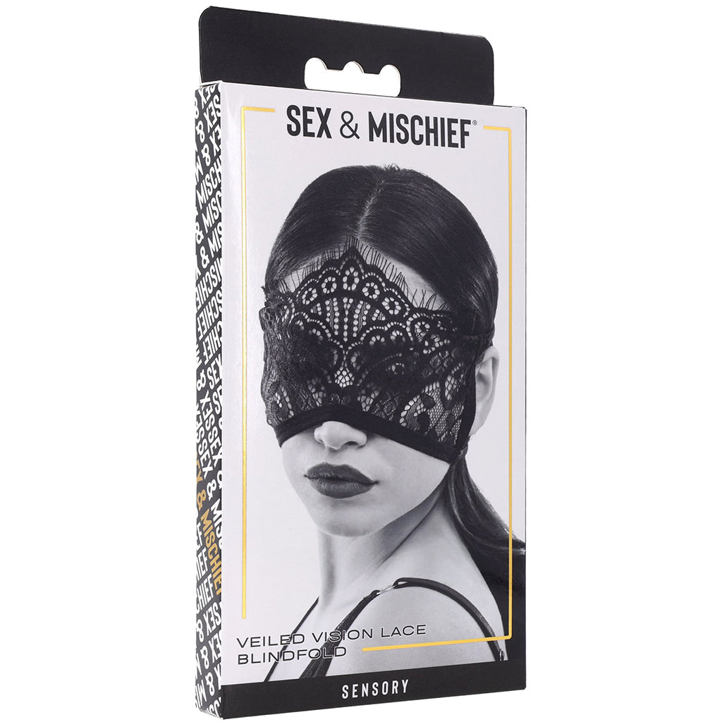 S&M Veiled Vision Lace Blindfold Bondage and Fetish > Pleasure Masks and Dress Up Play