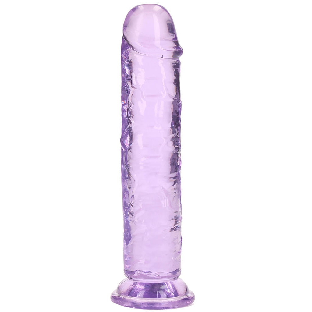 RealRock Crystal Clear Jelly 7 Inch Dildo in Purple Dildo Sex Toys > Realistic Dildos