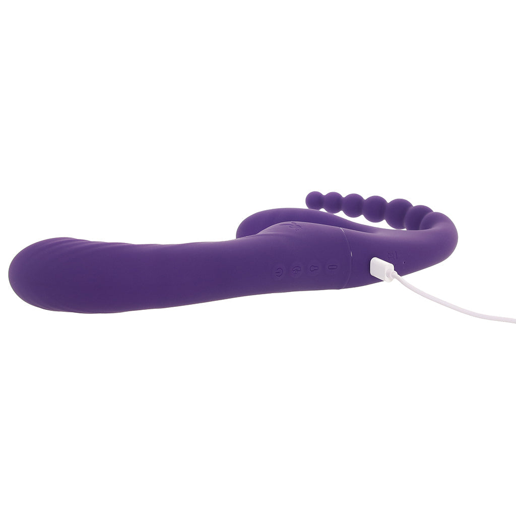 Playboy Hug It Out Strapless Strap-on Vibe Vibrators > Strap-On & Wearable