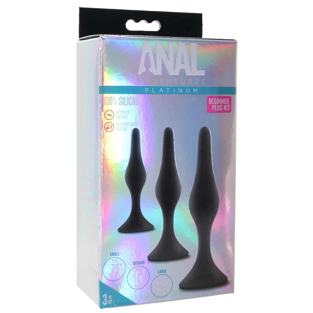 Anal Adventures Platinum Beginner Plug Kit Anal Sex Toys > Butt Plugs