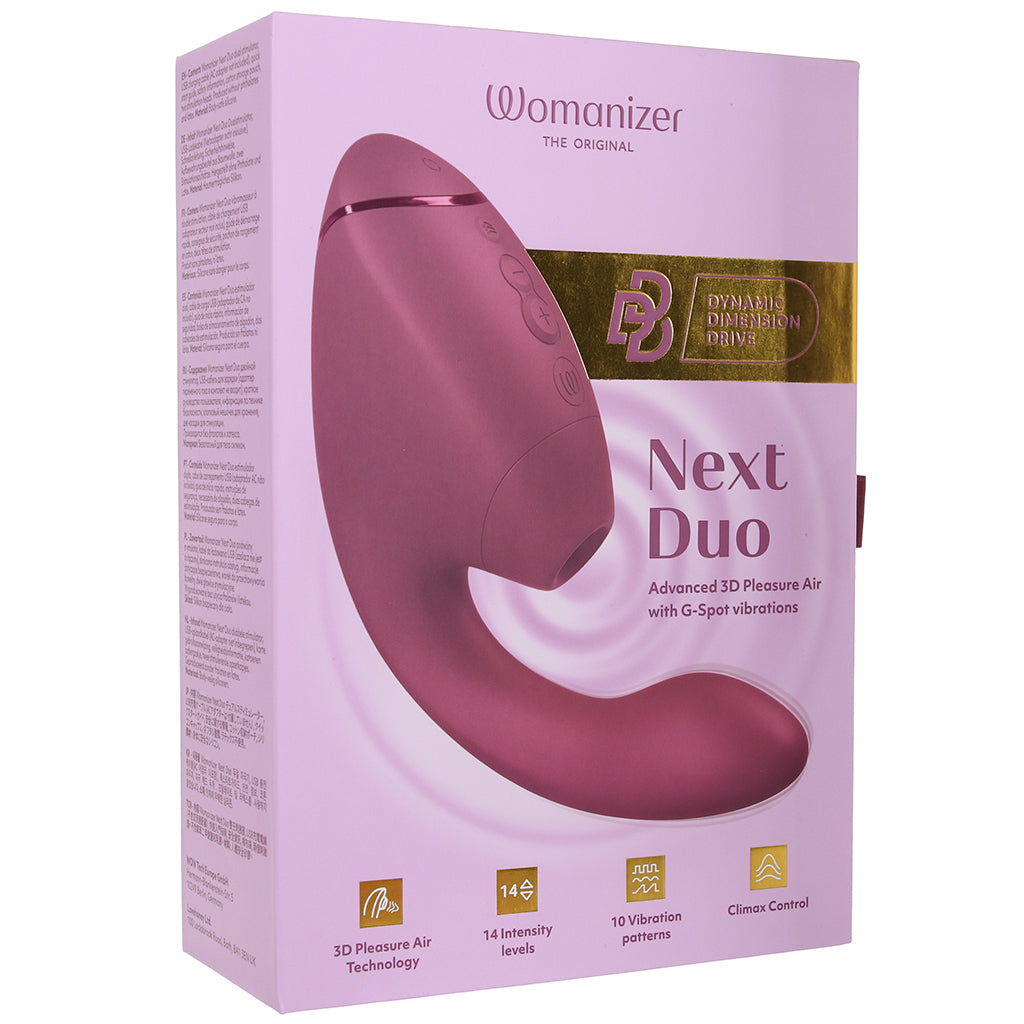 Womanizer Next Duo Clitoral Suction & G-Spot Vibe in Pink Vibrators > G-Spot Vibrators