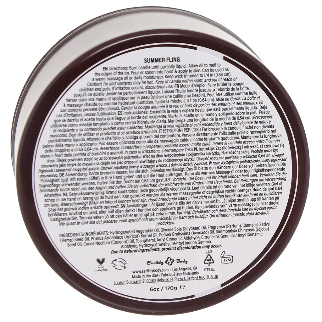 3-in-1 Massage Candle 6oz/170g in Summer Fling Lubes and Lotions > Erotic Massage Oils