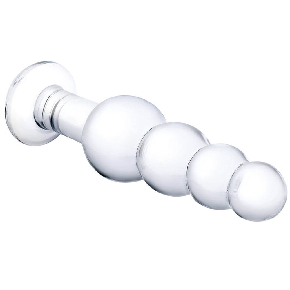 gläs 7.25 Inch Beaded Butt Plug Anal Sex Toys > Butt Plugs