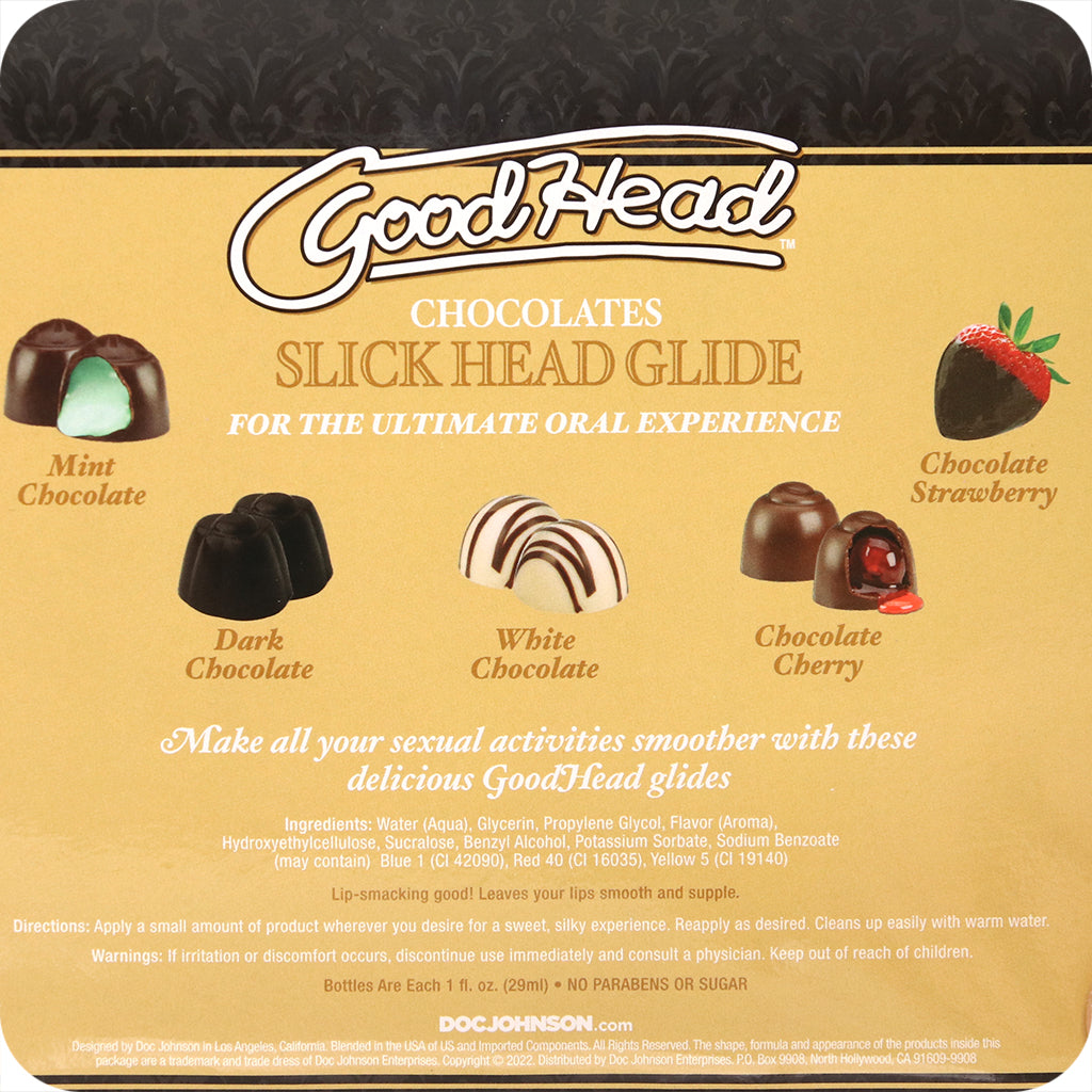 GoodHead Chocolates Slick Head Glide Pack Lubes and Lotions > Flavored Sex Lubes