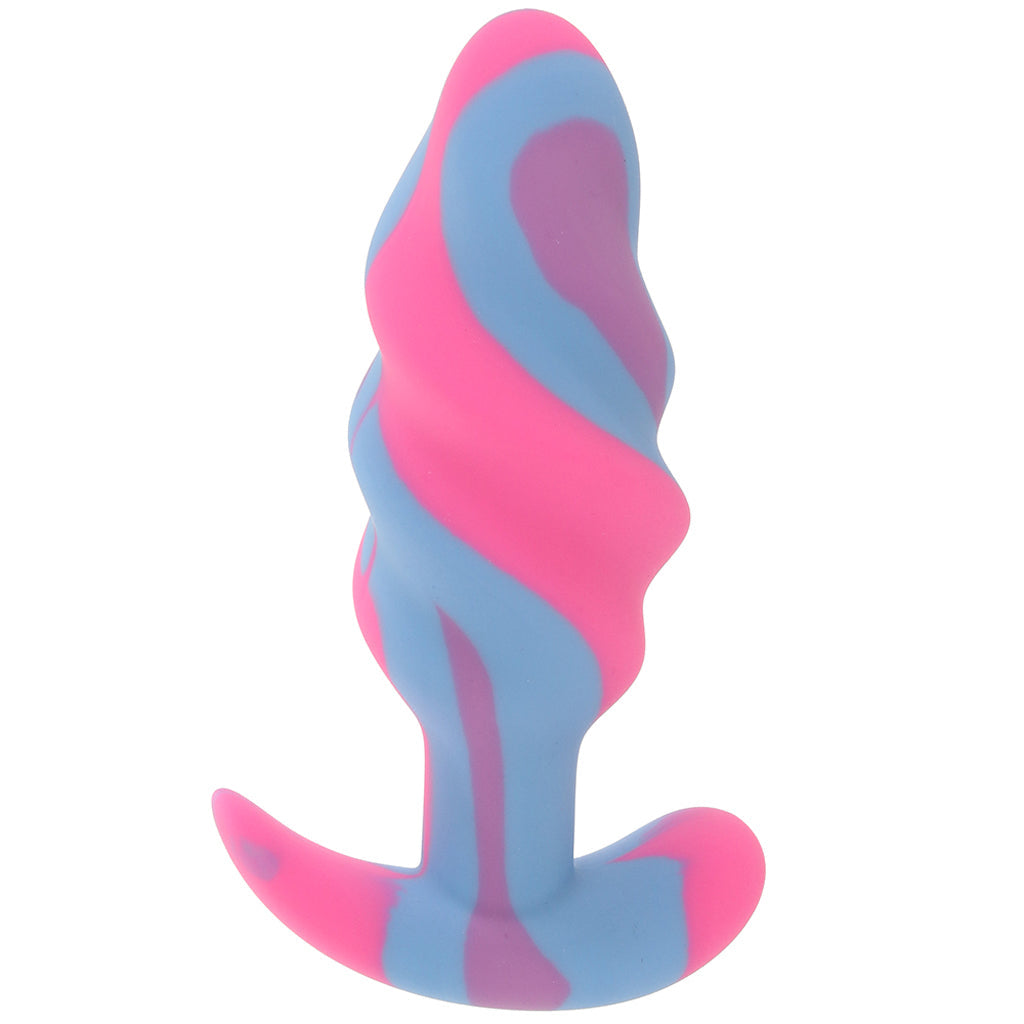 Creature Cocks Unicorn Swirl Silicone Butt Plug in Medium Anal Sex Toys > Butt Plugs