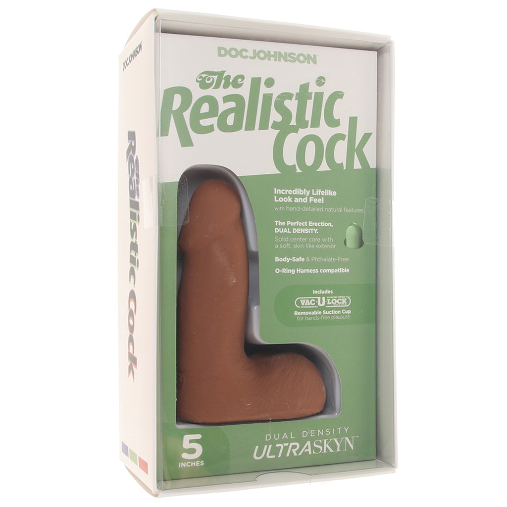 The Realistic 5 Inch Cock with Balls in Caramel Dildo Sex Toys > Realistic Dildos