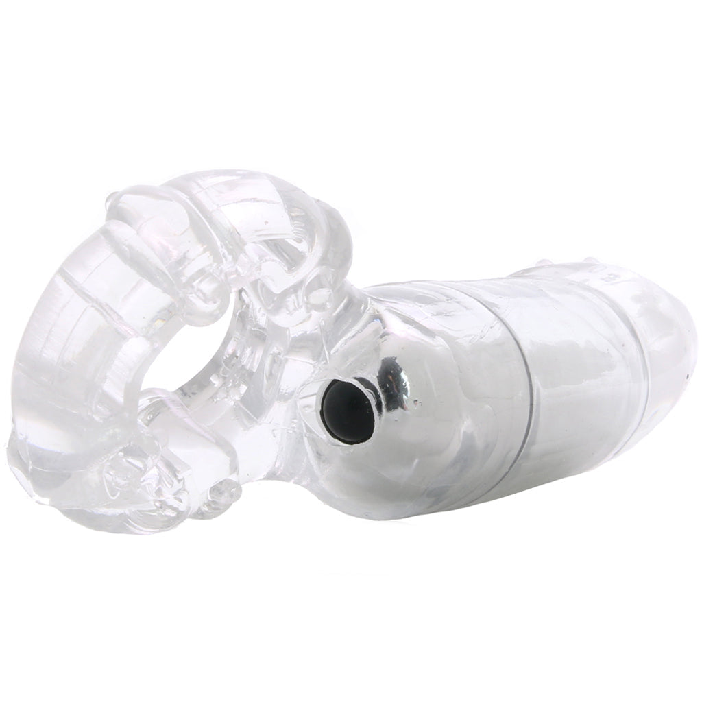 MachO Clitoral Massage Vibrating Cock Ring in Clear Cock Rings
