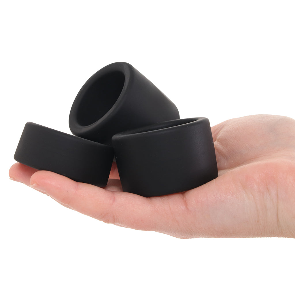 LEVELZ 3 Piece Silicone Ball Strap Set Cock Rings