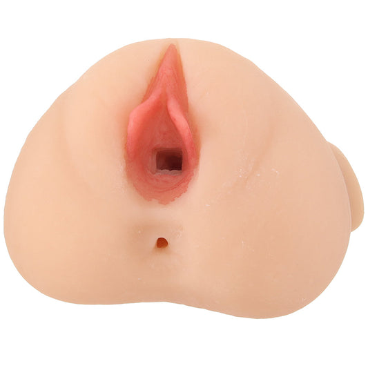 PDX Double Pounder Vibrating Squeeze Stroker in Light