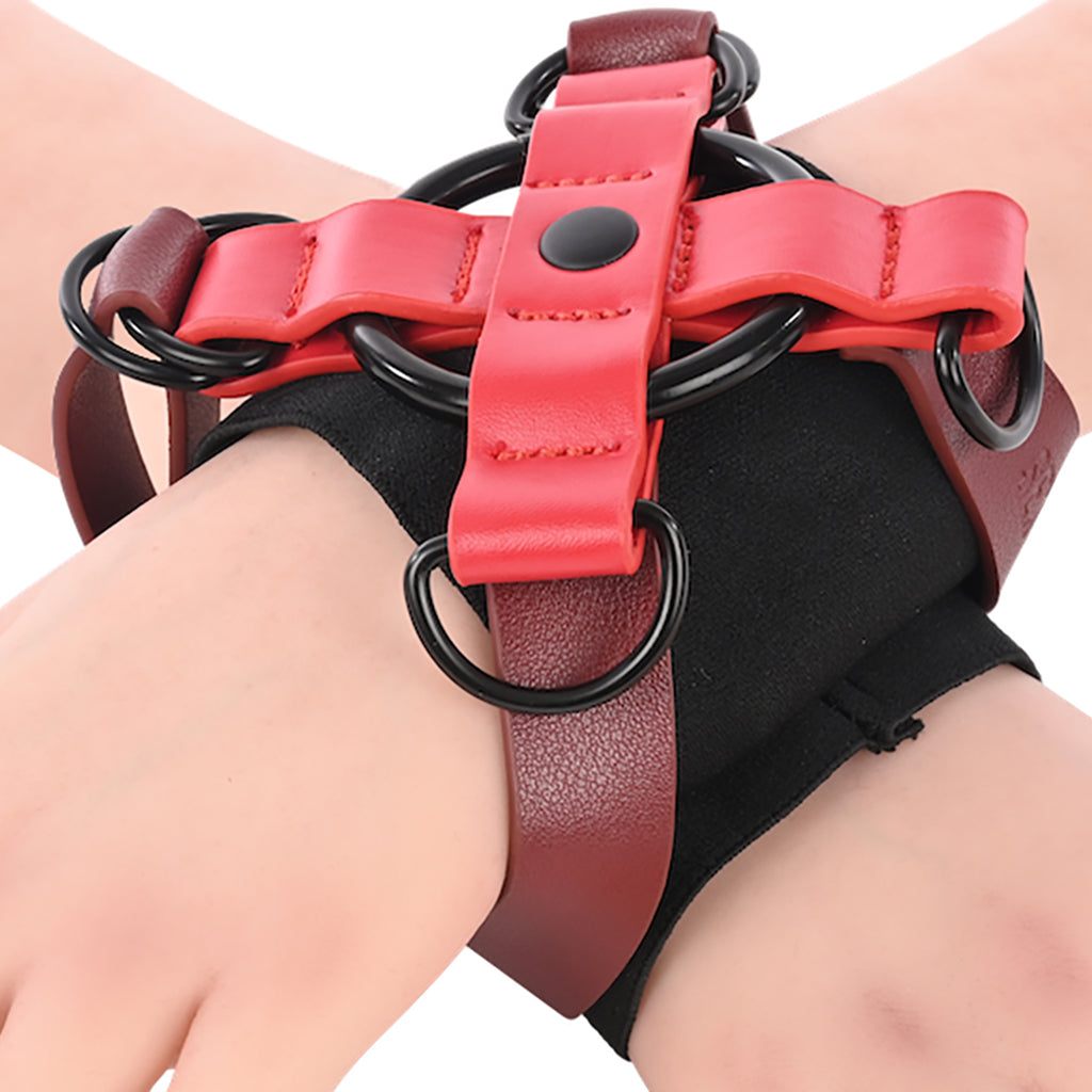 Ex's & Oh's Cross Wrist Cuffs Bondage and Fetish > Wrist and Ankle Cuffs