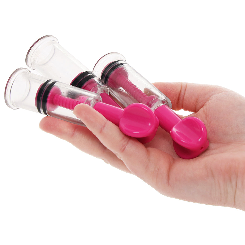 Size Matters MAXtwist Clit & Nipple Sucker Set in Pink Bondage and Fetish > Nipple Stimulators & Clamps
